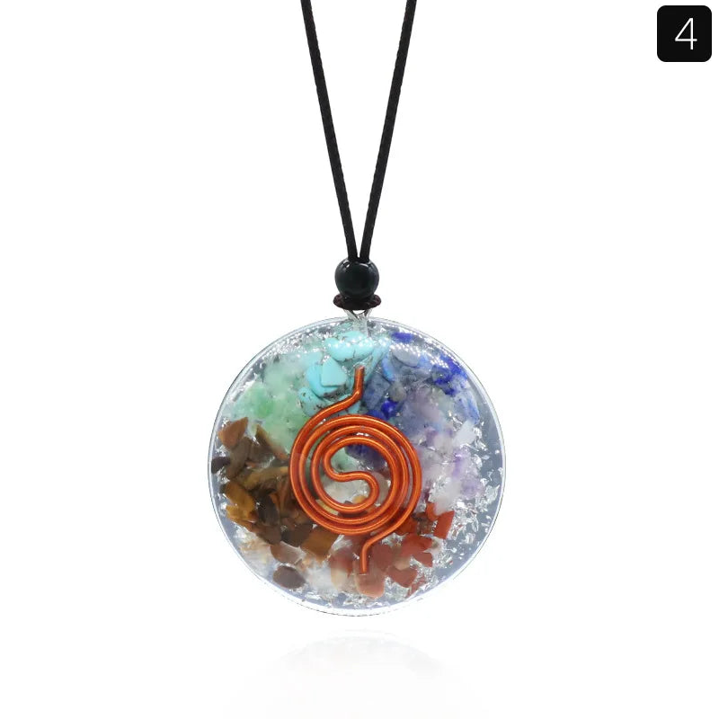 Pendentif Orgonite 7 Chakras – Alignement et Bien-être